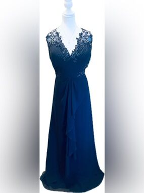 Alyce Paris  Navy Prom /Evening Dress with Beaded Embellishment